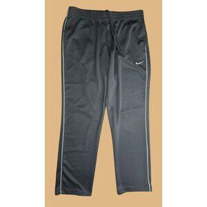 Nike Mens Gray Athletic Track Pants XL White Piping Trim
